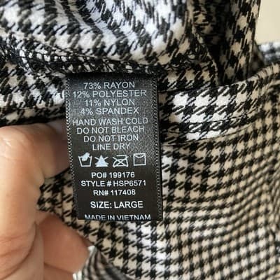 Womens Houndstooth Bike Shorts Office Sire Core Club Wear Indie Sleaze Large VTG - Thumbnail 3