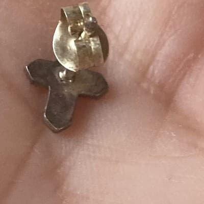 VTG Deadstock Sterling Silver 925 Marcasite Cross Crucifix Post Earrings Tomas - Thumbnail 6