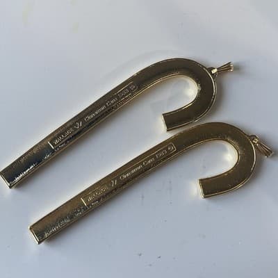 1983 Wallace Silversmiths Cinnamon Candy Cane Ornaments VTG Set Of 2 Boxed Xmas - Thumbnail 18