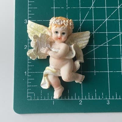 Vintage Y2K Fiore Angel Cherub Resin Magnets 2pc DEADSTOCK Angel Core Heavenly - Thumbnail 5