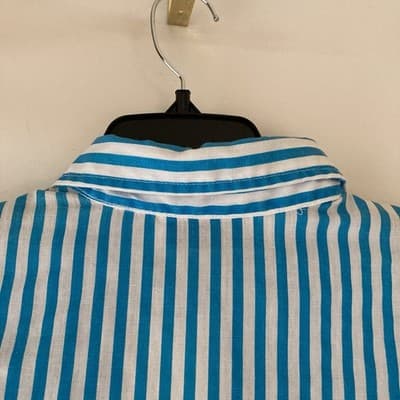 VTG Oak Hill Striped Oxford Button Up Shirt Womens LRG Quiet Luxury Office Core - Thumbnail 5