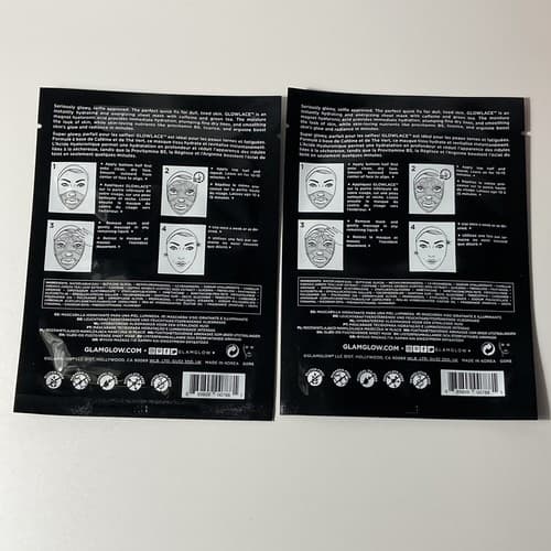 Glamglow Glowlace Face Radiance Boosting Hydration Face Mask LOT OF 2 MASKS - Thumbnail 2