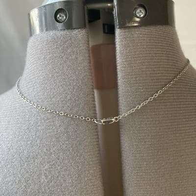 Sterling Silver 925 Double Infinity Pendant Necklace Dainty Minimalist LOVE FAM - Thumbnail 7