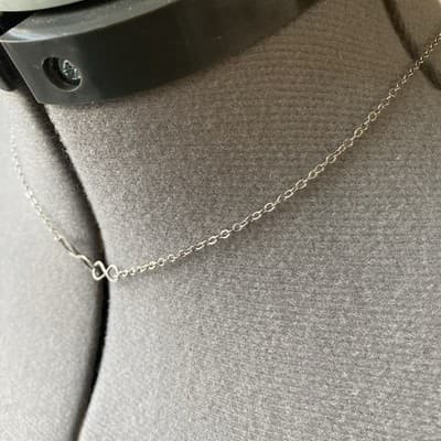 Sterling Silver 925 Double Infinity Pendant Necklace Dainty Minimalist LOVE FAM - Thumbnail 6
