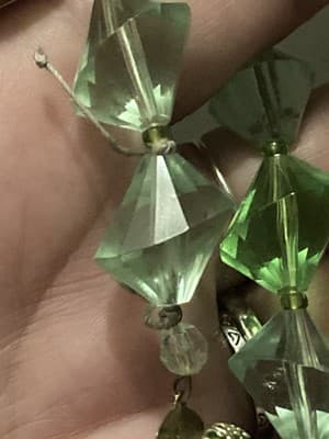 VTG LUCITE FACETED BEADS NECKLACE BRIGHT LIME GREEN FROM WEST GERMANY READ DESC - Thumbnail 11