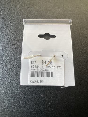 Vintage Claires Deadstock Rhinestone Drop Earrings Y2K McBling Icy NOC - Thumbnail 6