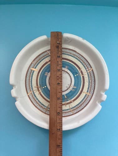 Vintage MCM Sascha Brastoff Ceramic Ashtray Trinket Dish Mid Century 056A READ - Thumbnail 3