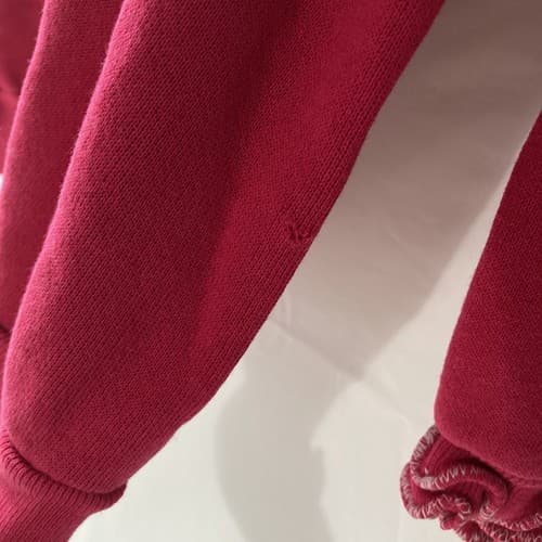 Vintage Sweatshirt Crewneck 80s 90s Blank Raglan Raspberry Ruffles Medium READ - Thumbnail 9