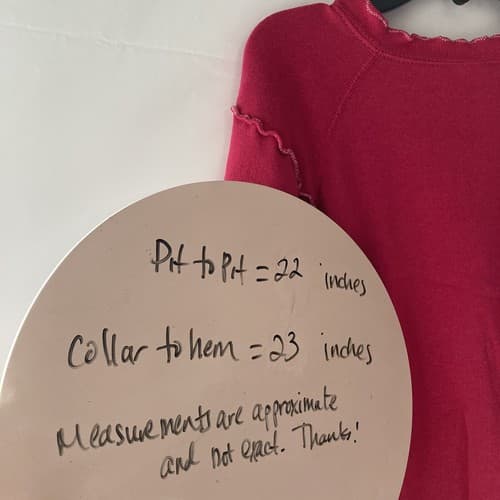 Vintage Sweatshirt Crewneck 80s 90s Blank Raglan Raspberry Ruffles Medium READ - Thumbnail 2