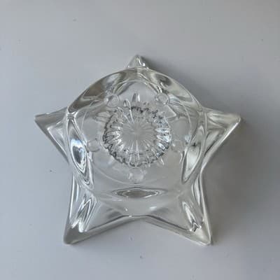 VTG Star Shaped Glass Taper Tea Light Candle Holder Set 3pcs Celestial Astral - Thumbnail 12