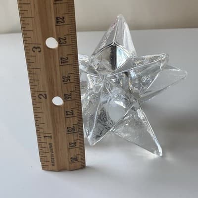 VTG Star Shaped Glass Taper Tea Light Candle Holder Set 3pcs Celestial Astral - Thumbnail 6