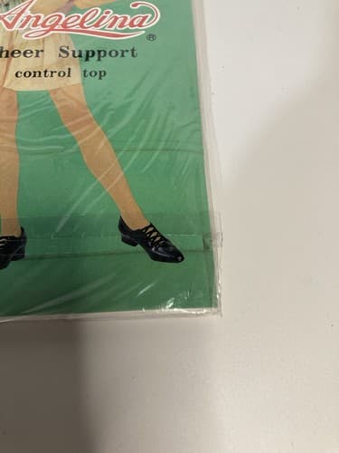 Vintage Angelina Sheer PantyHose Support One Size 100-160 lbs Style 9800 NOS - Thumbnail 8