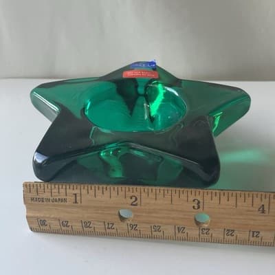 VTG Star Shaped Glass Taper Tea Light Candle Holder Set 3pcs Celestial Astral - Thumbnail 10