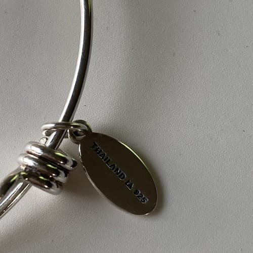 Vintage 925 Sterling Silver Charm Slider BraceletI Love You To The Moon 13.44g - Thumbnail 6