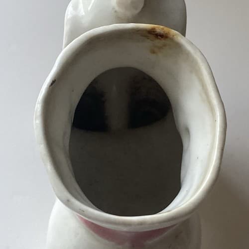 Vintage Occupied Japan Ceramic Porcelain Elephant Planter Trunk Up 3by 5 inches - Thumbnail 7