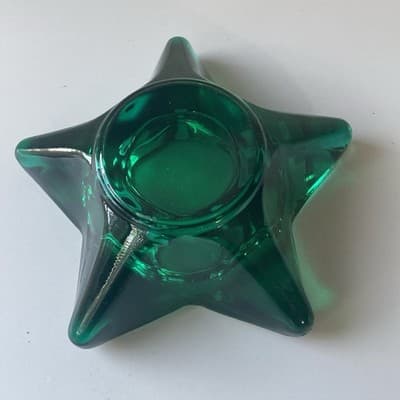 VTG Star Shaped Glass Taper Tea Light Candle Holder Set 3pcs Celestial Astral - Thumbnail 11