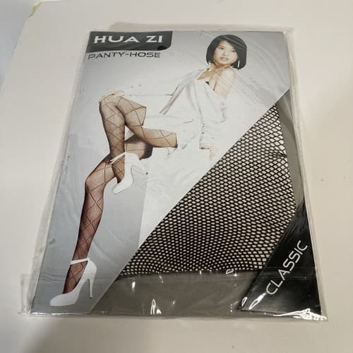 Vintage Deadstock Brown Fishnet Stockings One Size READ DESCRIPTION Hua Zi - Thumbnail 3