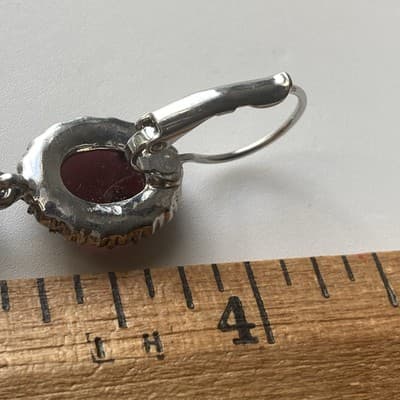 Vintage Nina Ricci for Avon Rhinestone Leverback Drop Earrings Prong Set Boho - Thumbnail 11