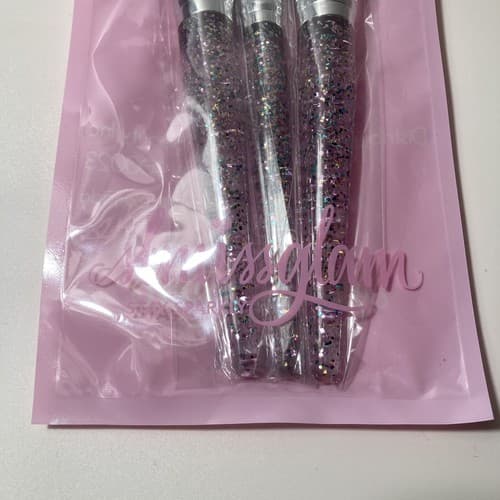 SLMISSGLAM Stay Sparkly 3 Piece Glitter Ombre Brush set MS10 MSO5 AND MS04 NIP - Thumbnail 4
