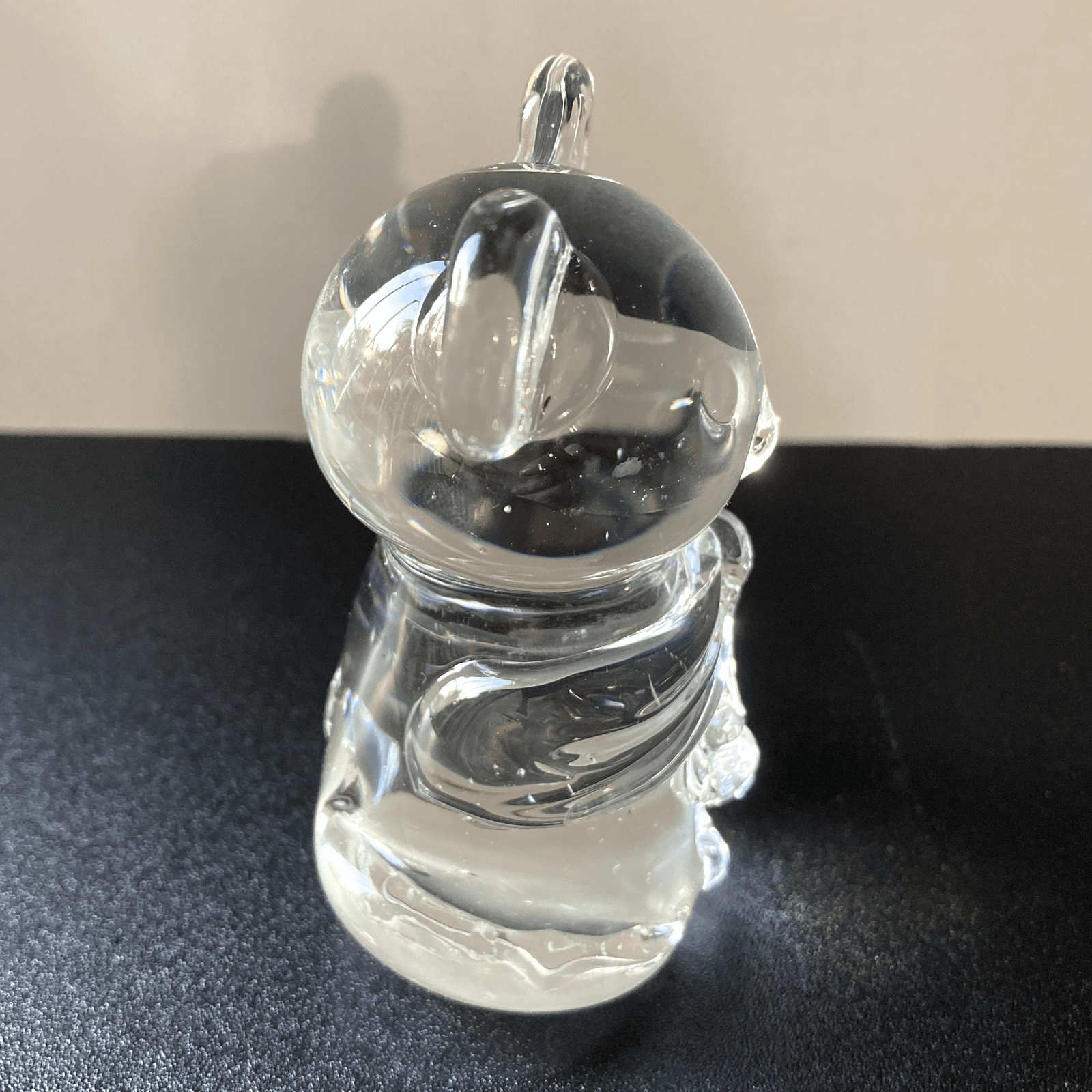 VINTAGE ART GLASS KOALA BEAR FIGURINE PAPERWEIGHT CLEAR GLASS SCANDI STYLE MCM - Thumbnail 4