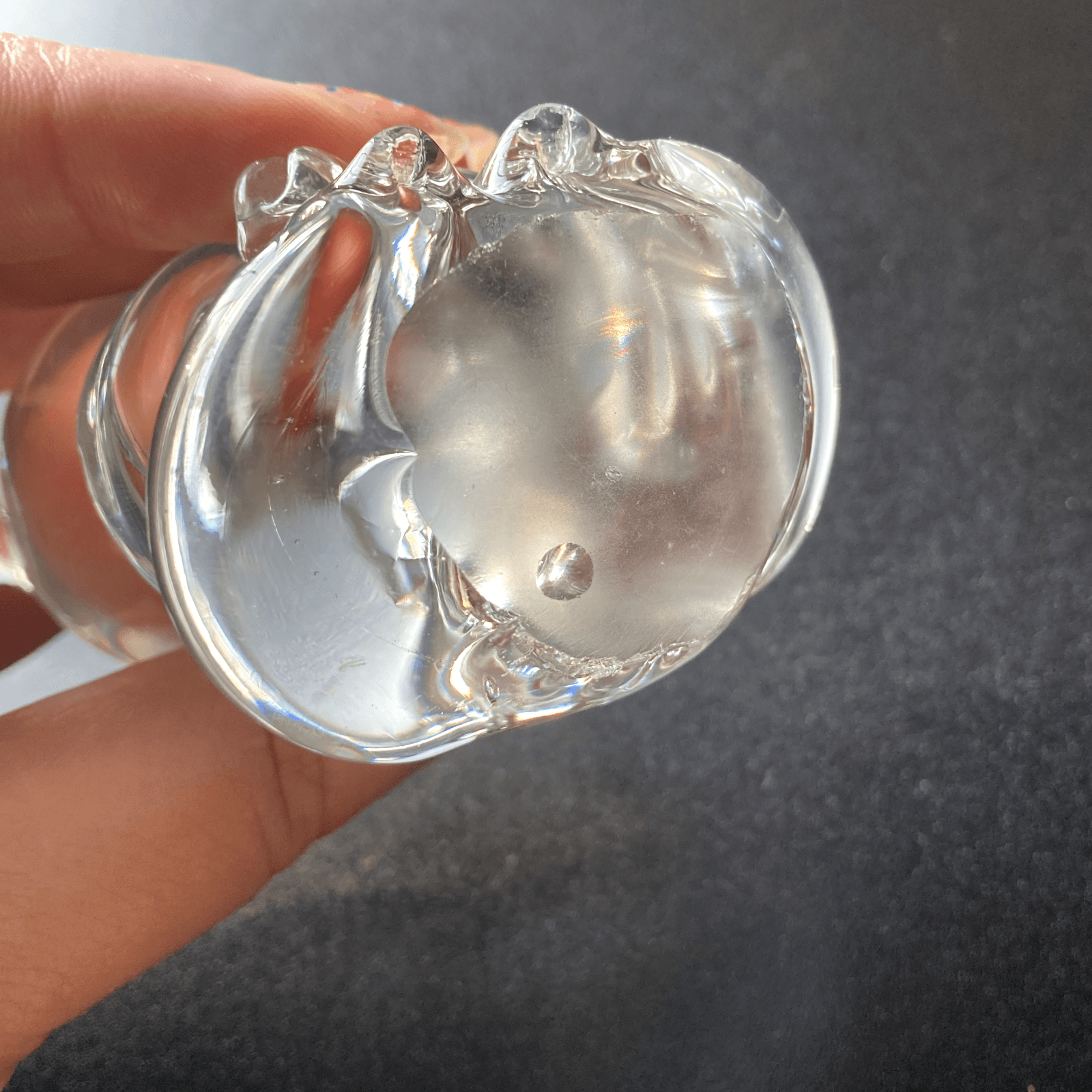 VINTAGE ART GLASS KOALA BEAR FIGURINE PAPERWEIGHT CLEAR GLASS SCANDI STYLE MCM - Thumbnail 7