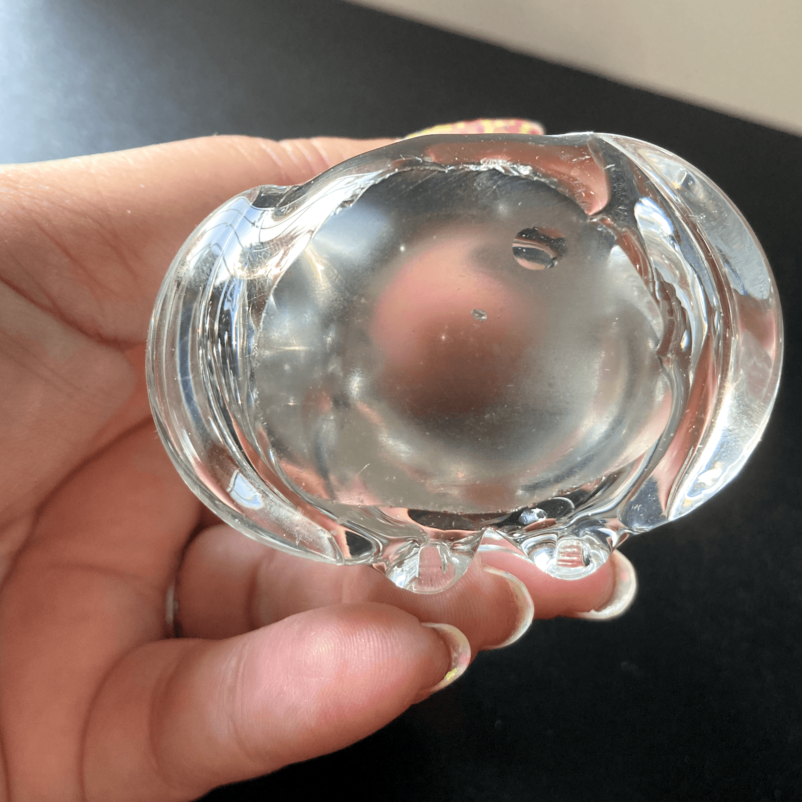 VINTAGE ART GLASS KOALA BEAR FIGURINE PAPERWEIGHT CLEAR GLASS SCANDI STYLE MCM - Thumbnail 6