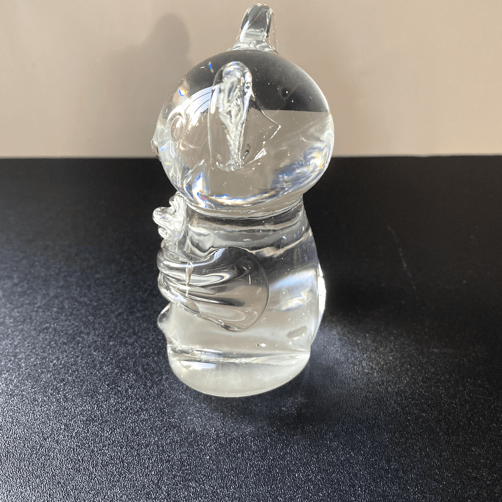 VINTAGE ART GLASS KOALA BEAR FIGURINE PAPERWEIGHT CLEAR GLASS SCANDI STYLE MCM - Thumbnail 5