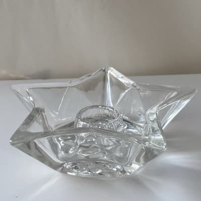 VTG Star Shaped Glass Taper Tea Light Candle Holder Set 3pcs Celestial Astral - Thumbnail 24