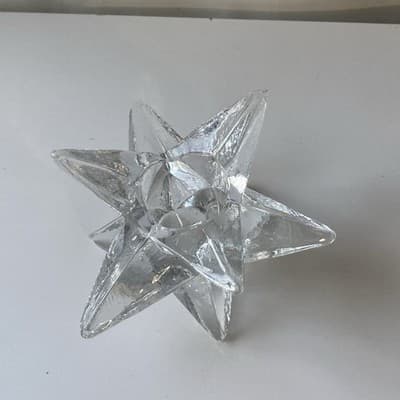VTG Star Shaped Glass Taper Tea Light Candle Holder Set 3pcs Celestial Astral - Thumbnail 23