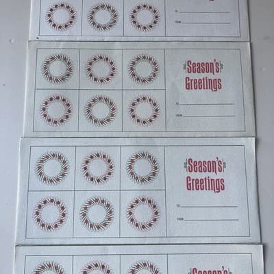 Vintage Christmas Bank Money Envelopes Security First National Bank 4pc MCM - Thumbnail 9