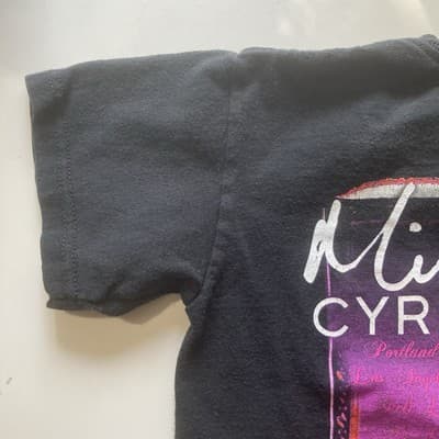 Vintage Miley Cyrus Wonder World Tour T-shirt Anvil Youth Small 2009 Y2K Hanna - Thumbnail 13
