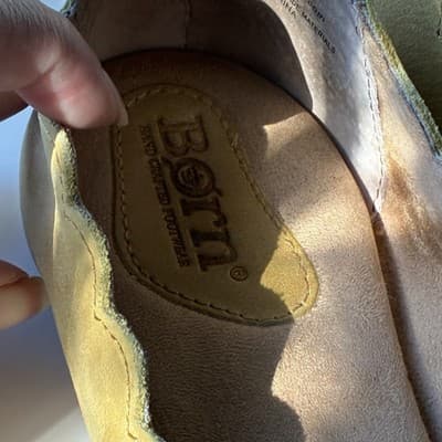 Born ALLIE Ballet Flats Womens 7.5M Yellow Leather Scalloped Shoes SEE PICS - Thumbnail 8