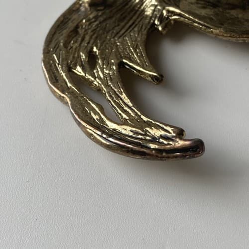 Vintage Bird Of Paradise Brooch Antiqued Rhinestone Eye Avian Estate Jewelry Vtg - Thumbnail 8