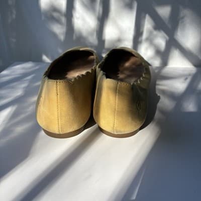 Born ALLIE Ballet Flats Womens 7.5M Yellow Leather Scalloped Shoes SEE PICS - Thumbnail 17