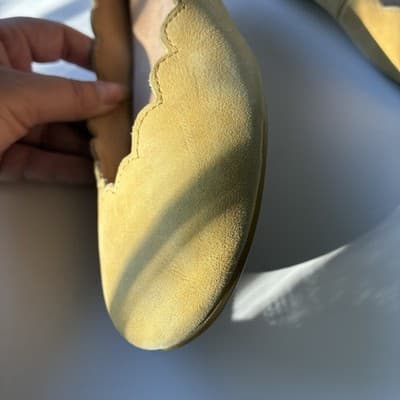 Born ALLIE Ballet Flats Womens 7.5M Yellow Leather Scalloped Shoes SEE PICS - Thumbnail 19