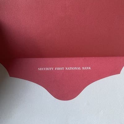 Vintage Christmas Bank Money Envelopes Security First National Bank 4pc MCM - Thumbnail 3