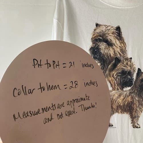Vintage Y2K Yorkshire Terriers DOGS Long Sleeve T-shirt Anvil 2001 Tee MEDIUM - Thumbnail 5