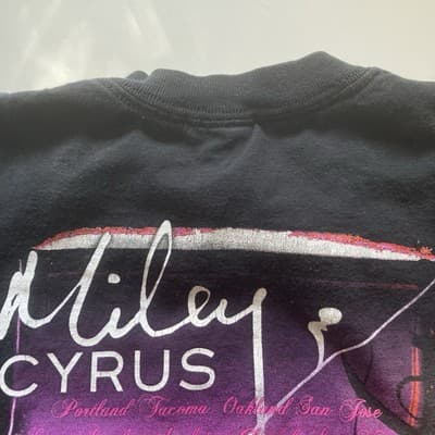 Vintage Miley Cyrus Wonder World Tour T-shirt Anvil Youth Small 2009 Y2K Hanna - Thumbnail 14