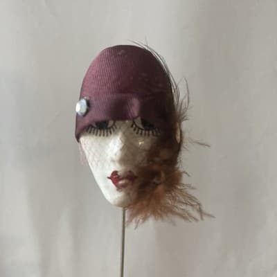 Vintage French Flapper Art Deco Style Lady Head Stick Pin Retro READ DESCRIPTION - Thumbnail 5