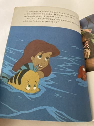 Vintage the Little Mermaid Little Golden Book 1991 Edition Disney - Thumbnail 8