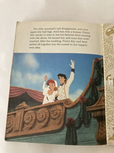 Vintage the Little Mermaid Little Golden Book 1991 Edition Disney - Thumbnail 11