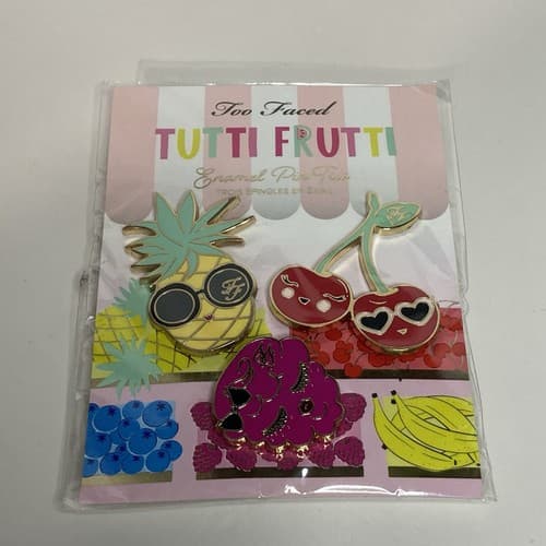 New Too Faced Tutti Frutti Enamel Pin Trio 2018 Discontinued Line Collectible - Thumbnail 5