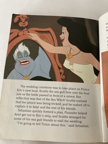 Vintage the Little Mermaid Little Golden Book 1991 Edition Disney - Thumbnail 10
