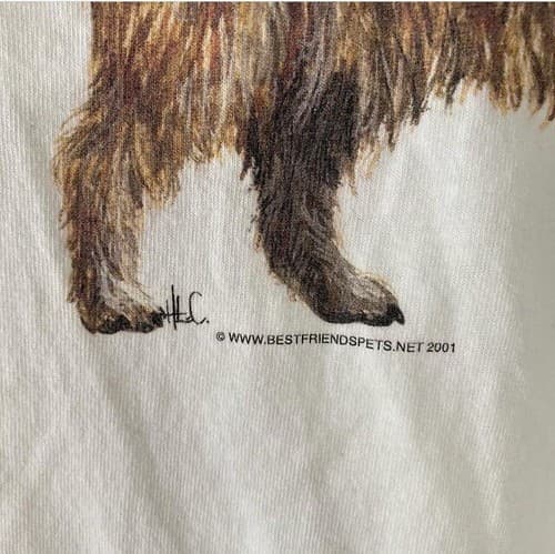 Vintage Y2K Yorkshire Terriers DOGS Long Sleeve T-shirt Anvil 2001 Tee MEDIUM - Thumbnail 7