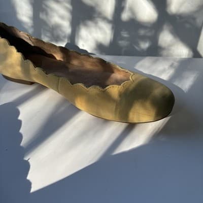 Born ALLIE Ballet Flats Womens 7.5M Yellow Leather Scalloped Shoes SEE PICS - Thumbnail 22
