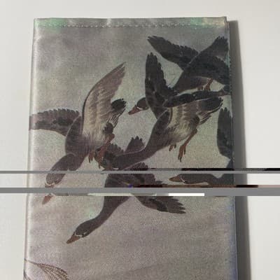 Vintage Korean Silky Fabric Long Wallet Billfold Coin Birds Made in Korea - Thumbnail 8