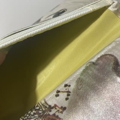 Vintage Korean Silky Fabric Long Wallet Billfold Coin Birds Made in Korea - Thumbnail 17