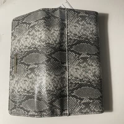BCBGeneration Black and White Snake skin Long Wallet 'Anastasia Wallet' NEW 4X8 - Thumbnail 11