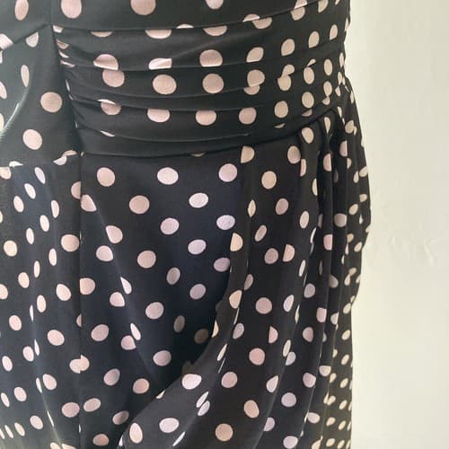VTG Whimsy Goth Rockabilly PINUP Polka Dot Dress Party Formal Size 5 Tweeze Me - Thumbnail 12