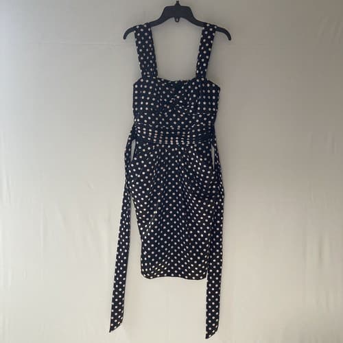 VTG Whimsy Goth Rockabilly PINUP Polka Dot Dress Party Formal Size 5 Tweeze Me - Thumbnail 14